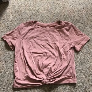 Brown cropped T-shirt